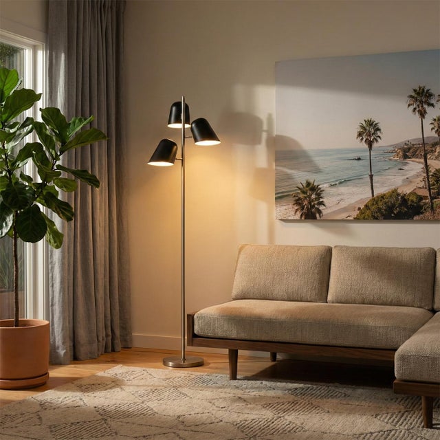 Brighten that dark corner or use as a functional, adjustable reading light next to your loveseat, wing chair or club...