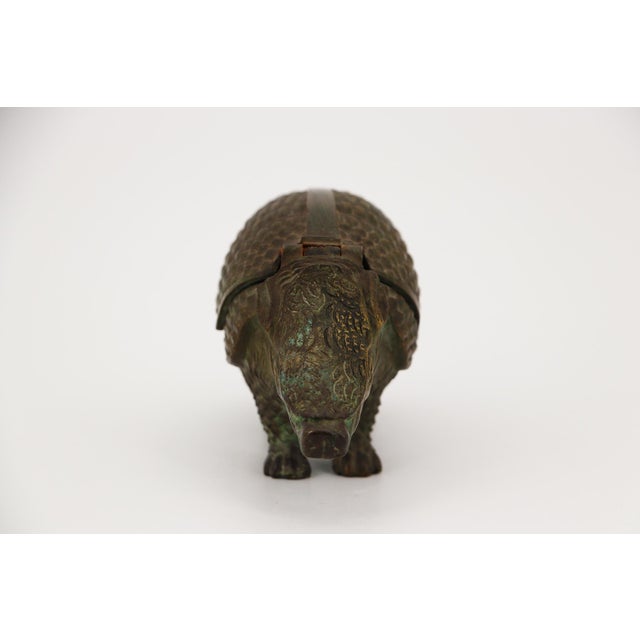 19th Century Victorian Bronze Armadillo Inkwell For Sale - Image 4 of 15