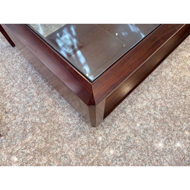 2020s Bernhardt Walnut Two-Tier Cocktail Coffee Table For Sale - Image 5 of 6