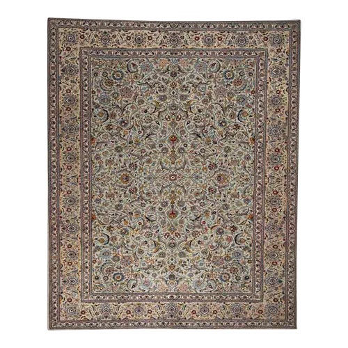 1950s Persian Kashan Area Rug 10’10” X 14’2″