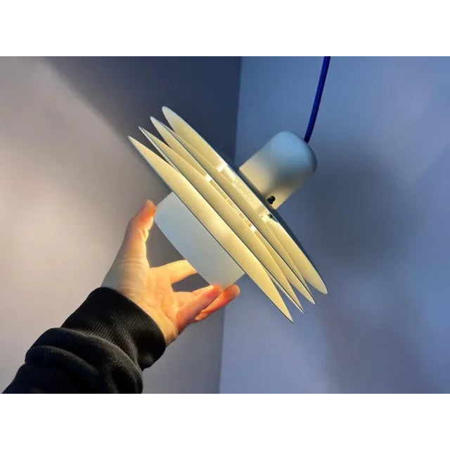 Metal White Model 763 Slatted Lamp from Horn For Sale - Image 7 of 11