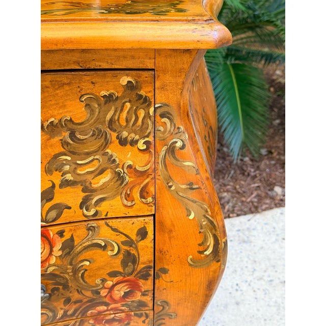Brown Decorative Crafts Hand Painted French Style Chest For Sale - Image 8 of 12