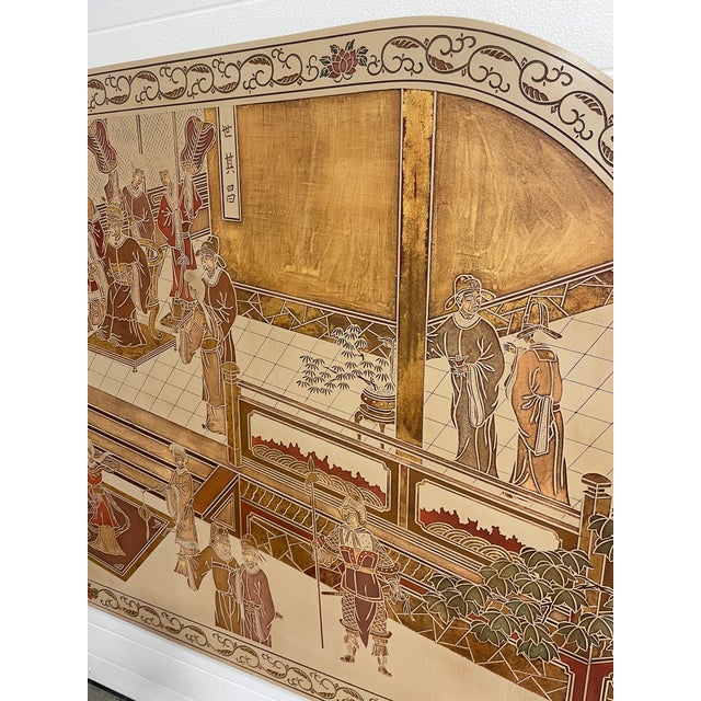 Late 20th Century Coromandel Panel Style King Headboard For Sale - Image 9 of 12