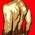 2020s Cedric Vu "Too Noble to Curb" Tufted Yarn Portrait, Back Figure, Golden Halo, Deep Red, Contemporary California Textile Art, Pop Art, 2025 For Sale - Image 5 of 8