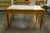 Transitional Late 20th Century Pink Marble Top Wooden Desk For Sale - Image 3 of 10