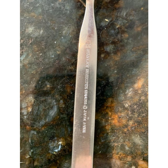 Stanley Roberts Tiburon Faux Bamboo Stainless Flatware Service for 8 - Set of 51 For Sale - Image 9 of 9