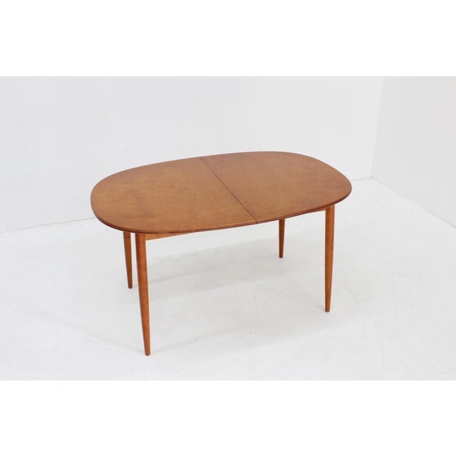 Brown Vintage Oval Extendable Dining Table from Asko, 1970s For Sale - Image 8 of 11