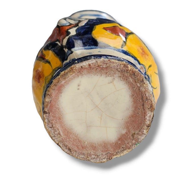 Mexican Ceramic Sun Vase Home Décor Vase For Sale - Image 12 of 13