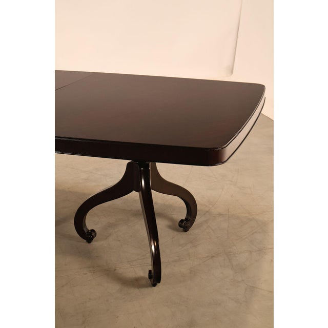 Thomasville Transitional Style Double Pedestal Mahogany Dining Table For Sale - Image 15 of 18