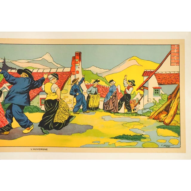 Illustration 1920 French Travel Poster, "L'Auvergne," Gaston Niezabytowski For Sale - Image 3 of 3