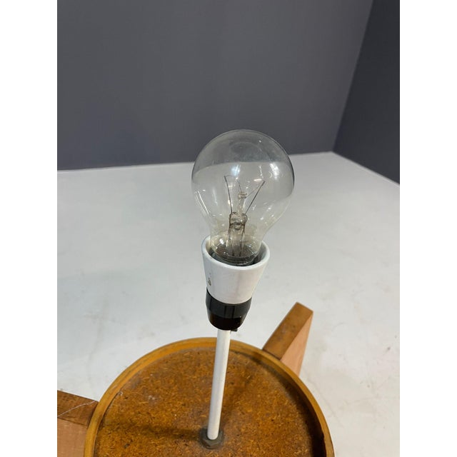 Brown Large Floor Lamp in Wood & Frosted Glass by Uluv, Czechoslovakia, 1960s For Sale - Image 8 of 14