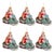 Contemporary Glass Snowmobile Santa Ornament (Set of 6) For Sale - Image 3 of 3