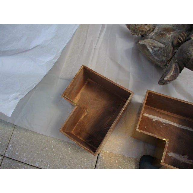 Edo Shinto Wooden Priests Circa 1850s Japan - A Pair of 2 For Sale - Image 15 of 17