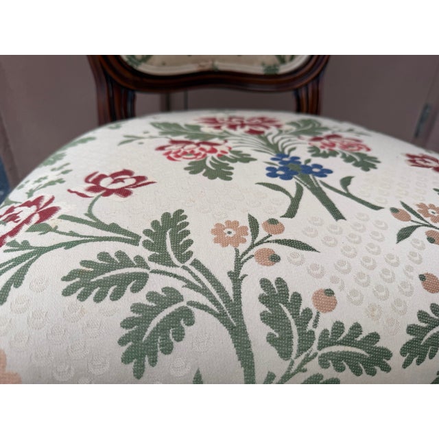 Vintage John Widdicomb Floral Upholstered Dining Chairs, Set of 12 For Sale - Image 10 of 17