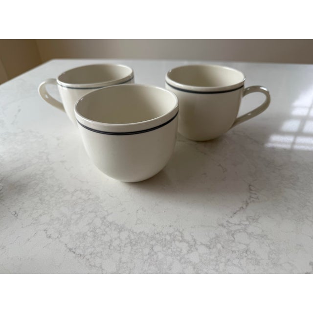 Ceramic John Julian Porcelain Simple Mug Set of 2 and Simple Beaker, 1 With Grey Stripe, Made in England For Sale - Image 7 of 11