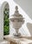 Large Mid-Century Italian White Glazed Ceramic Covered Urn With Cherub Medallions For Sale In West Palm - Image 6 of 11
