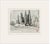 Early 20th Century Small Antique Charcoal Landscape Drawing of "Cemetiere D'Argilliers" With Mat. Signed by French Artist Maurice De Lambert. For Sale