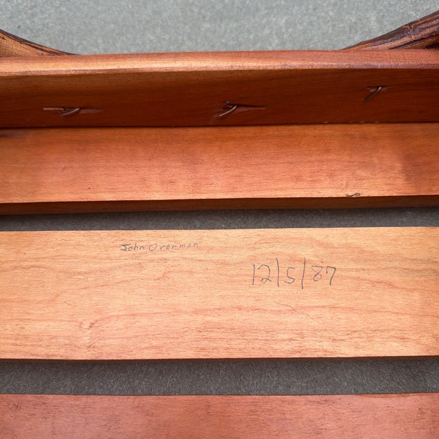 1980s Artisan Made Adirondack Style Rustic Wood and Twig Footstool/Stand For Sale - Image 9 of 12