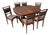 Antique Art Nouveau Dining Set with Extendable Table and Chairs, 1910, Set of 7 For Sale