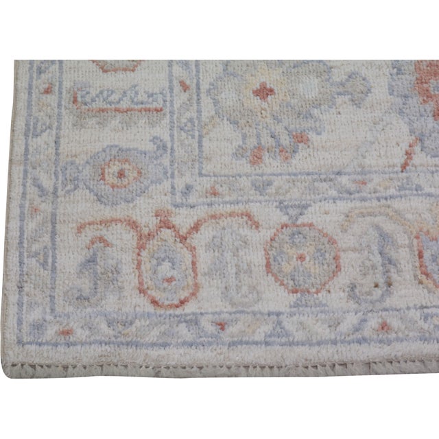 Turkish Turkish Oushak Hand Knotted Wool Rug, 5'x7' For Sale - Image 3 of 4