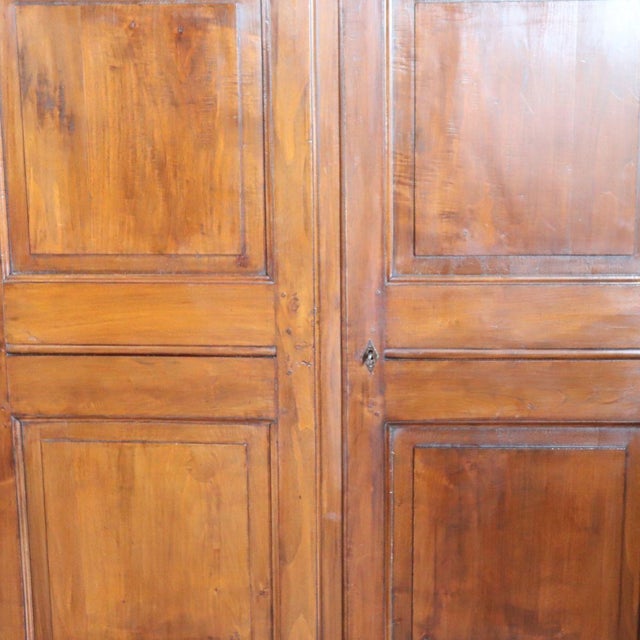 Antique Wardrobe in Poplar Wood, Early 1800s For Sale - Image 11 of 18