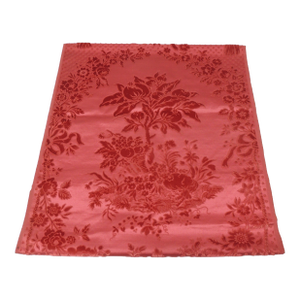 19Th C. Empire Style Oxblood Red Color Silk Velvet Gaufrage Panel #2