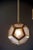 Modern Geometric Brass, Tan Leather and Glass 'Pentagone' Lantern by Design Frères For Sale - Image 3 of 7