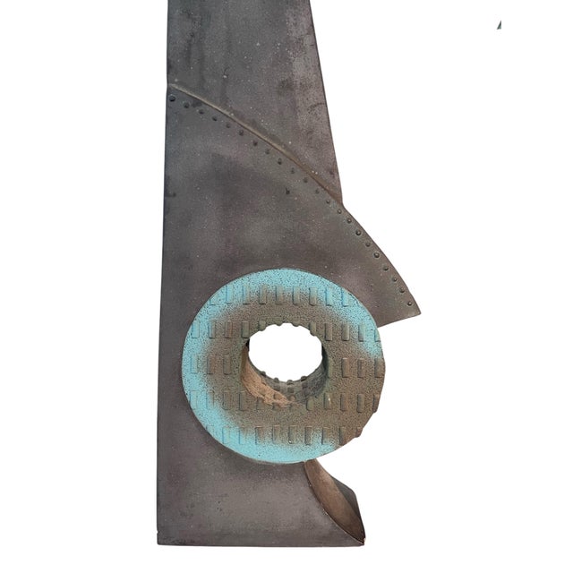 Dark Gray Oversized Ceramic Sculptures in the Brutalist Manner - Set of 2 For Sale - Image 8 of 8
