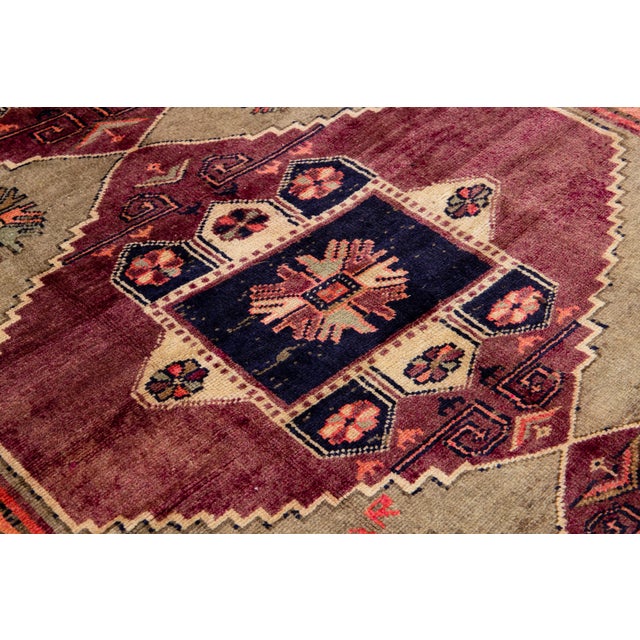 Vintage Meysar Persian Runner – Hand-Knotted Wool Kilim – Mid-Century Tribal Decor For Sale In New York - Image 6 of 10