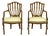 Baker Furniture Carved Fruitwood Shieldback Adam Style Chairs, Pair For Sale