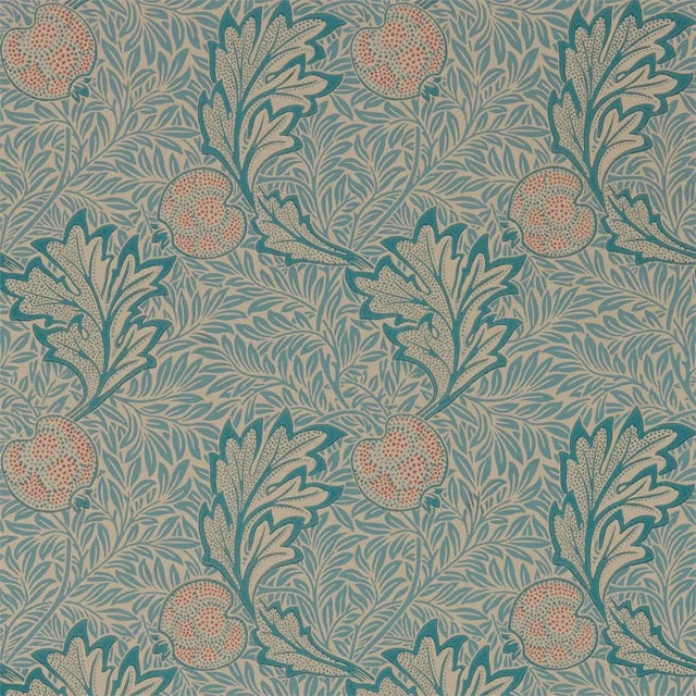 Morris & Co Apple Wallpaper in Indigo Antique For Sale