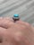 Late 19th Century Antique, Turquoise and Diamond Cluster Ring For Sale - Image 5 of 5