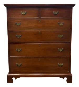 Vintage Craftique Chippendale Style Solid Mahogany Chest of Drawers