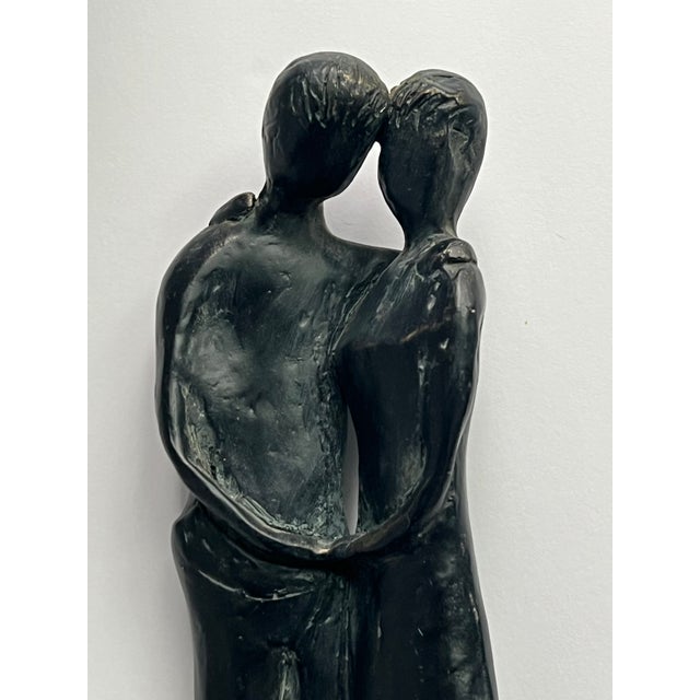The Two of Us Verdigris Statue Signed For Sale - Image 10 of 11