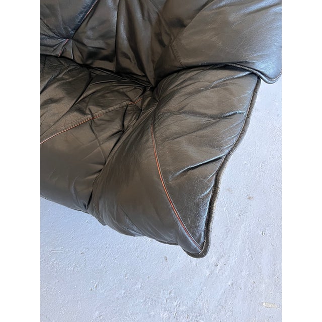Mid-Century Leather Sofa from Ulferts Möbler, Sweden, 1980s, in Very Good conditions. Designed 1980 to 1989 This piece has...