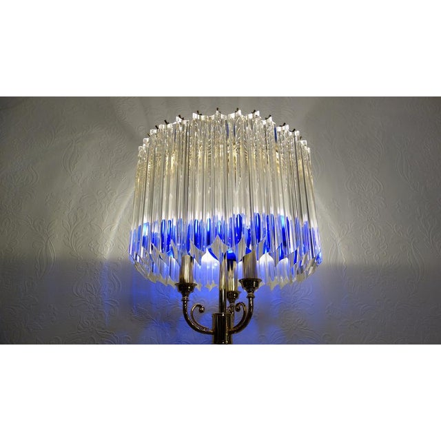 Gold-Plated Brass and Murano Glass Floor Lamp from Venini, 1990s For Sale - Image 6 of 17