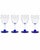 Mid 20th Century Vintage Set 4 El Morocco Nightclub New York Nyc Cobalt Cocktail Cordial Glasses For Sale - Image 5 of 9