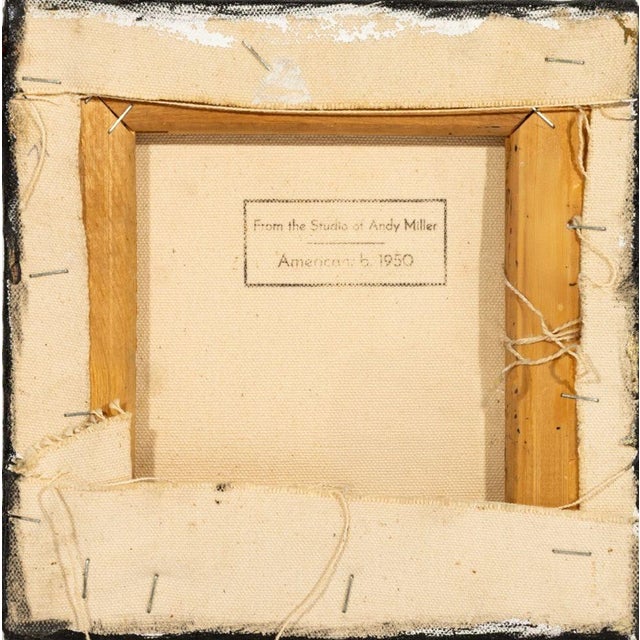 Late 20th Century Andy Miller Abstract Composition Oil on Canvas For Sale - Image 5 of 6