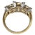 Mid 20th Century 18k Two Tone Triple Diamond Cocktail Cluster Ring For Sale - Image 5 of 12