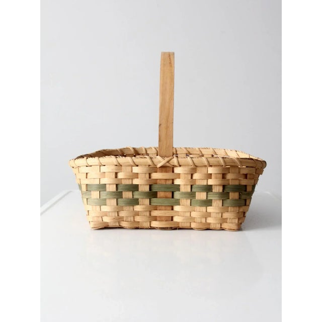 Hand-Woven Harvest Basket For Sale - Image 12 of 12