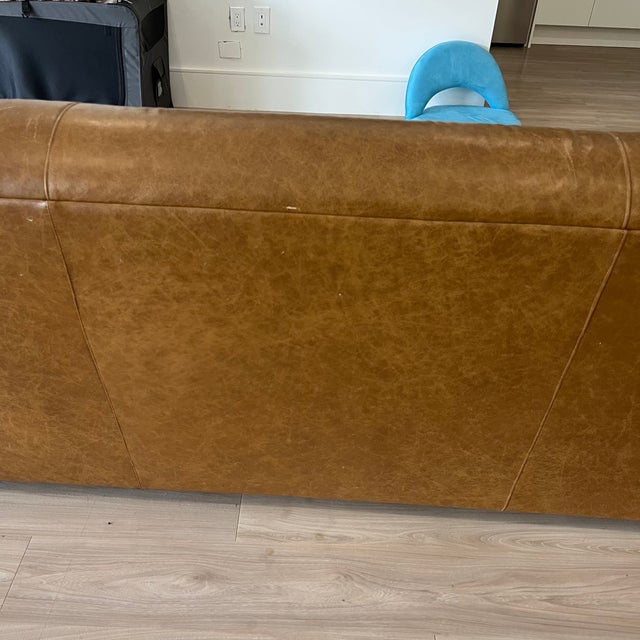Tuxedo Style Custom Handmade Leather Sofa For Sale - Image 15 of 15