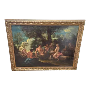 Baroque Oil Painting Depiction of Apollo and Marsyas Musical Duel and the Judgment of King Midas