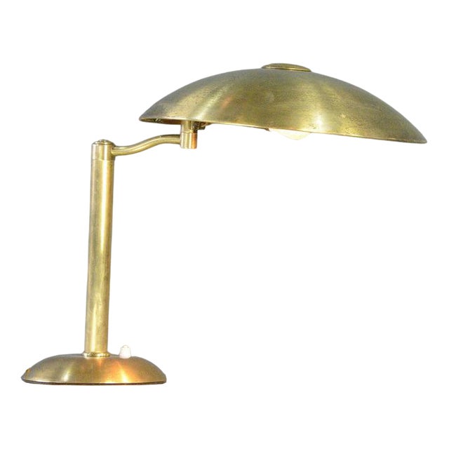 Swing Arm Brass Table Lamp by Hillebrand, 1930s For Sale