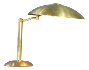 Swing Arm Brass Table Lamp by Hillebrand, 1930s