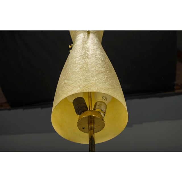 Vintage Floor Filigree Lamp with Fiberglass Shade, Germany, 1950s For Sale - Image 6 of 12