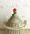 Large Vintage Wine Balloon in Grey Basket, Italy, 1950s For Sale - Image 6 of 10