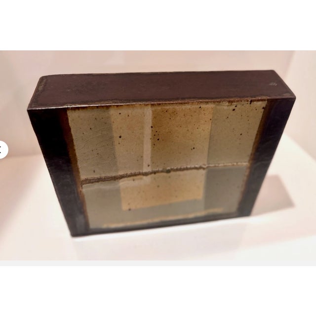 Contemporary Donald Don Penny Modernist Ceramic Sculpture – Geometric Glazed Stoneware For Sale - Image 3 of 6