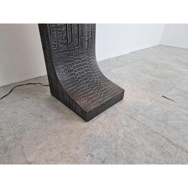 Vintage Brutalist Standing Clock, 1970s For Sale - Image 11 of 12