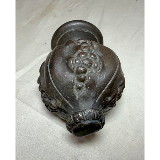 19th Century Large Antique 19th Century Heavy Solid Bronze Fence Banister Finial Topper For Sale - Image 5 of 9