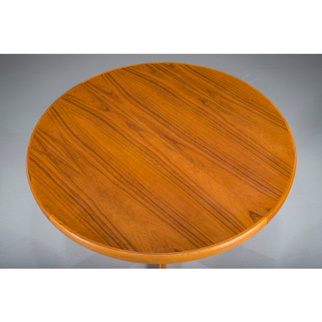 Vintage Round Teak Dining Table, 1960s For Sale - Image 10 of 11